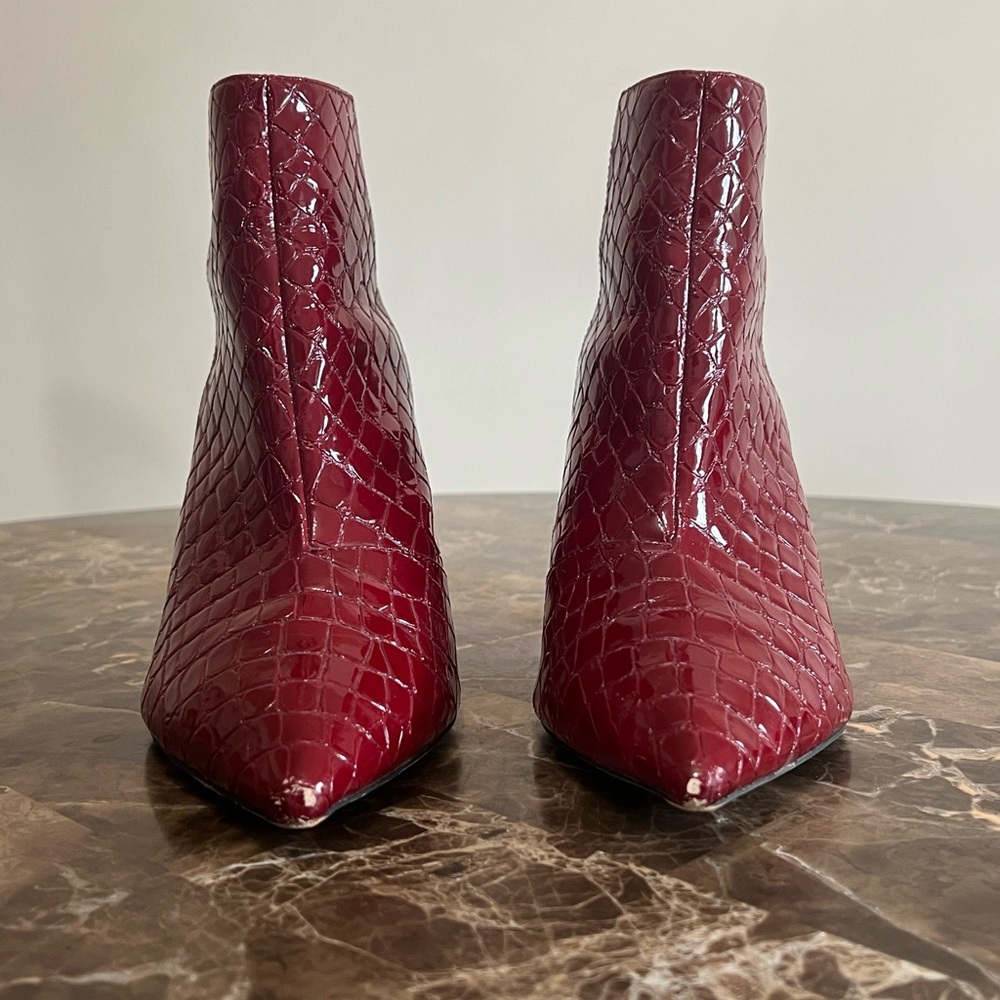 Topshop Red Croc Houston Booties - Picture 2 of 16